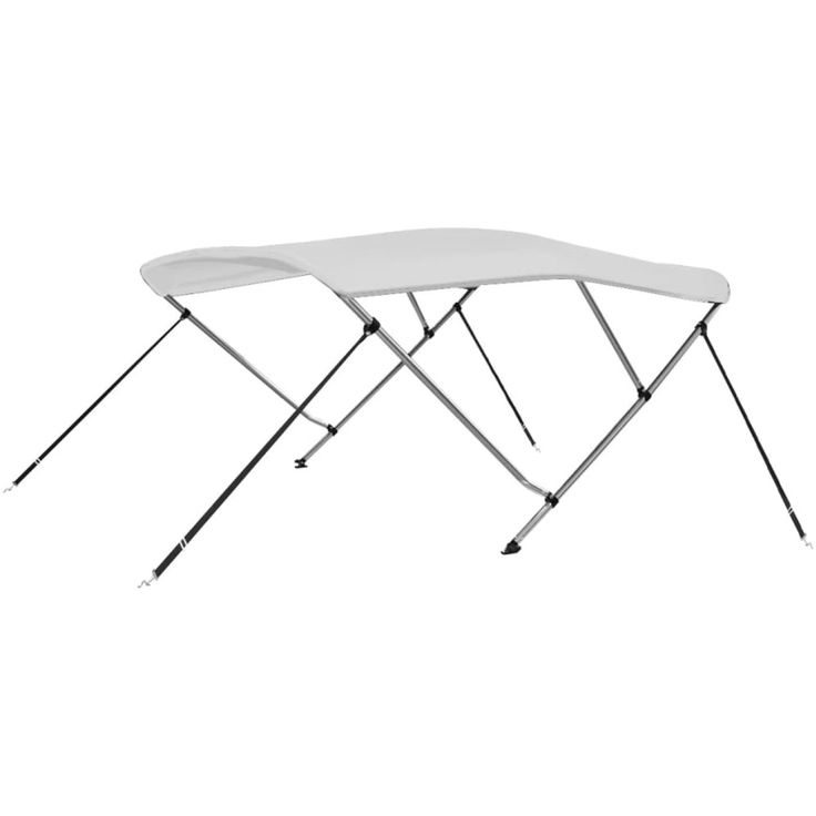 3-kaarinen bimini-kate, valkoinen, 183x140x137 cm