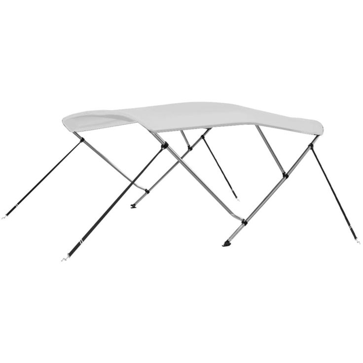 3-kaarinen bimini-kate, valkoinen, 183x180x137 cm