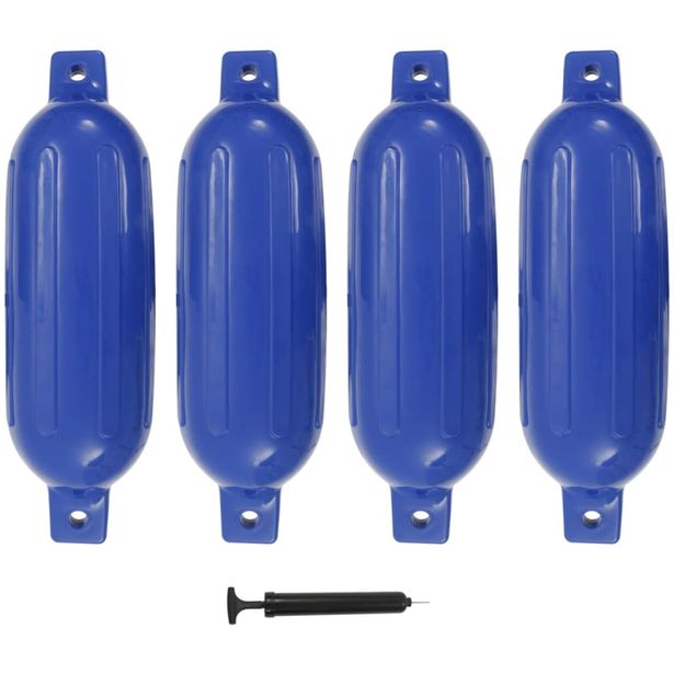 Veneen lepuuttaja, 4 kpl, sininen, 58,5x16,5 cm, PVC