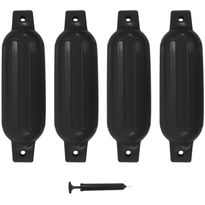 Veneen lepuuttaja, 4 kpl, musta, 41x11,5 cm, PVC