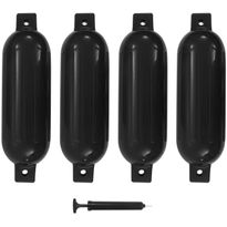 Veneen lepuuttaja, 4 kpl, musta, 51x14 cm, PVC