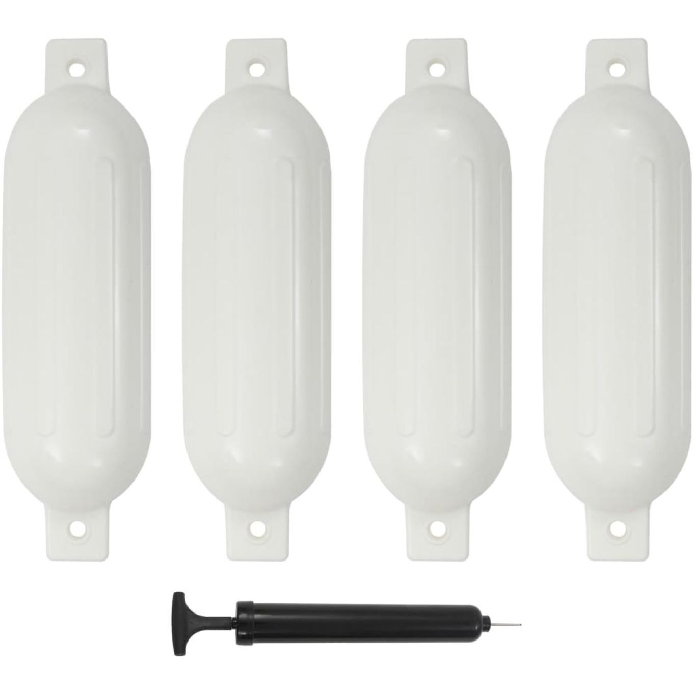 Veneen lepuuttaja, 4 kpl, valkoinen, 51x14 cm, PVC