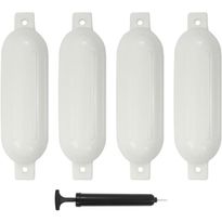 Veneen lepuuttaja, 4 kpl, valkoinen, 51x14 cm, PVC