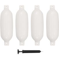 Veneen lepuuttaja, 4 kpl, valkoinen, 58,5x16,5 cm, PVC