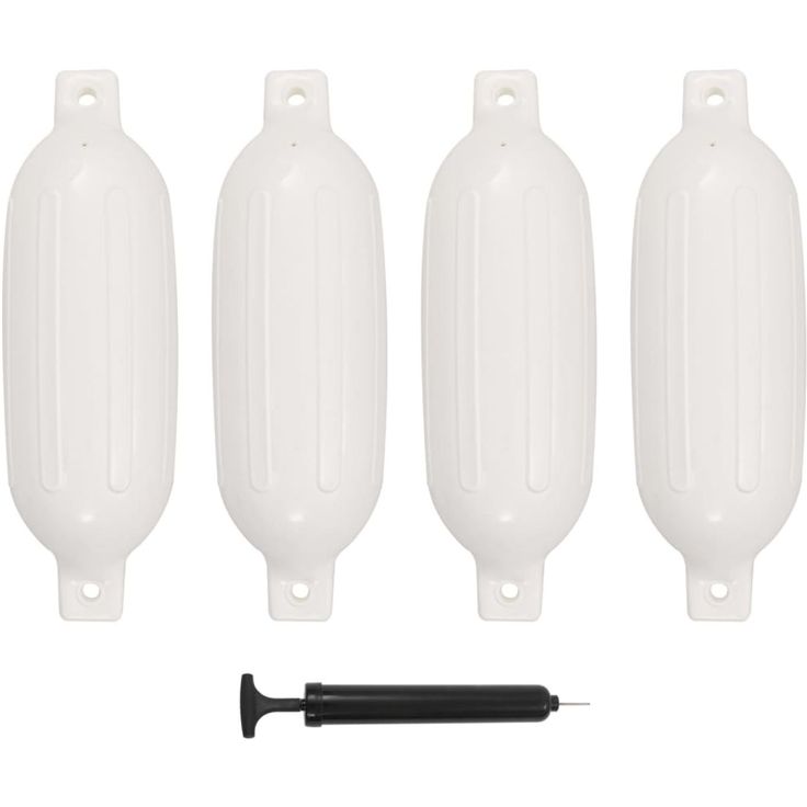 Veneen lepuuttaja, 4 kpl, valkoinen, 58,5x16,5 cm, PVC