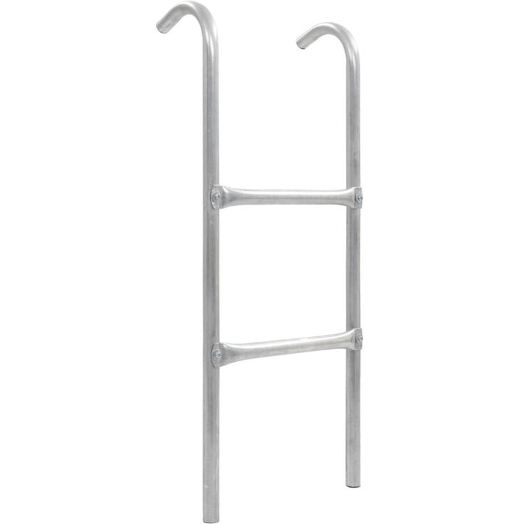 2-askelmaiset trampoliinin tikkaat, teräs, hopea, 82,5 cm