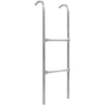 2-askelmaiset trampoliinin tikkaat, teräs, hopea, 102,6 cm