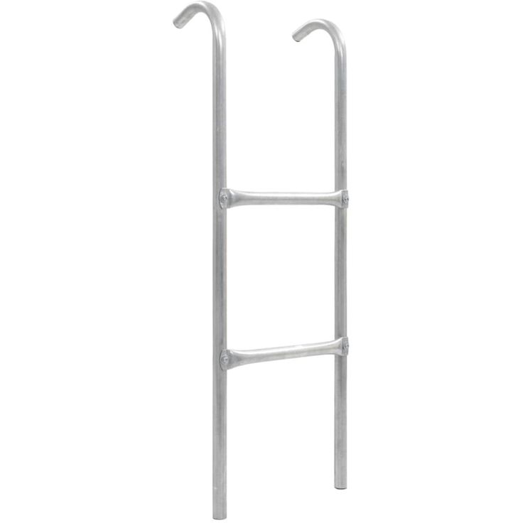 2-askelmaiset trampoliinin tikkaat, teräs, hopea, 102,6 cm