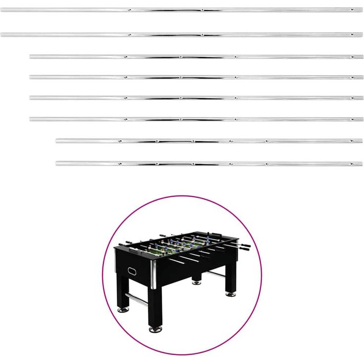 Jalkapallopöydän tangot fineprice, 8kpl, 15,9 mm