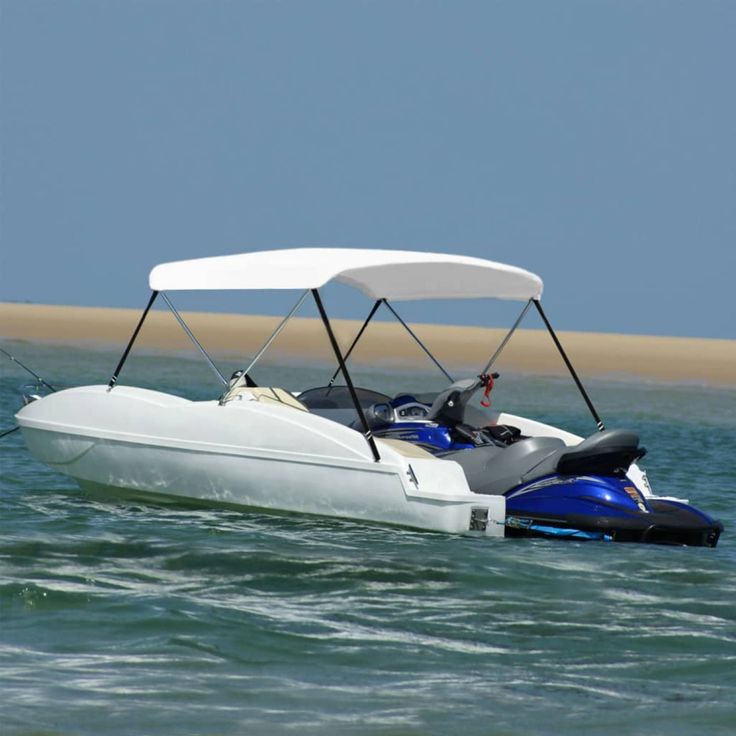 2-kaarinen bimini-kate, valkoinen 180x130x110 cm