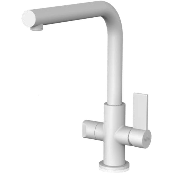 Keittiöhana Franke Neptune Swivel Spout, L-juoksuputkella, APK-liitännällä, valkoinen