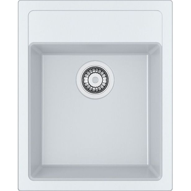 Keittiöallas Franke Sirius SID 610-40 430x530mm Tectonite valkoinen hanalipalla