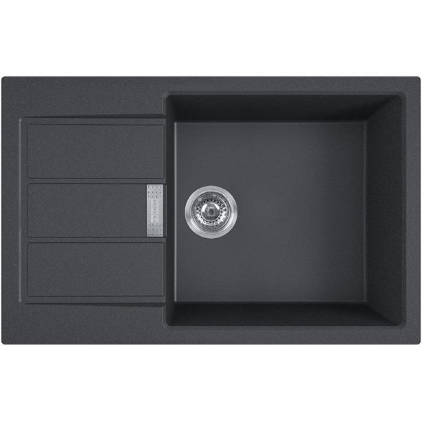 Keittiöallas Franke Sirius S2D 611-78 XL, 890x525mm, komposiitti, musta
