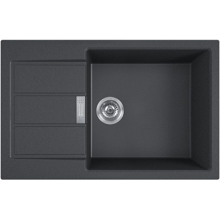 Keittiöallas Franke Sirius S2D 611-78 XL, 890x525mm, komposiitti, musta