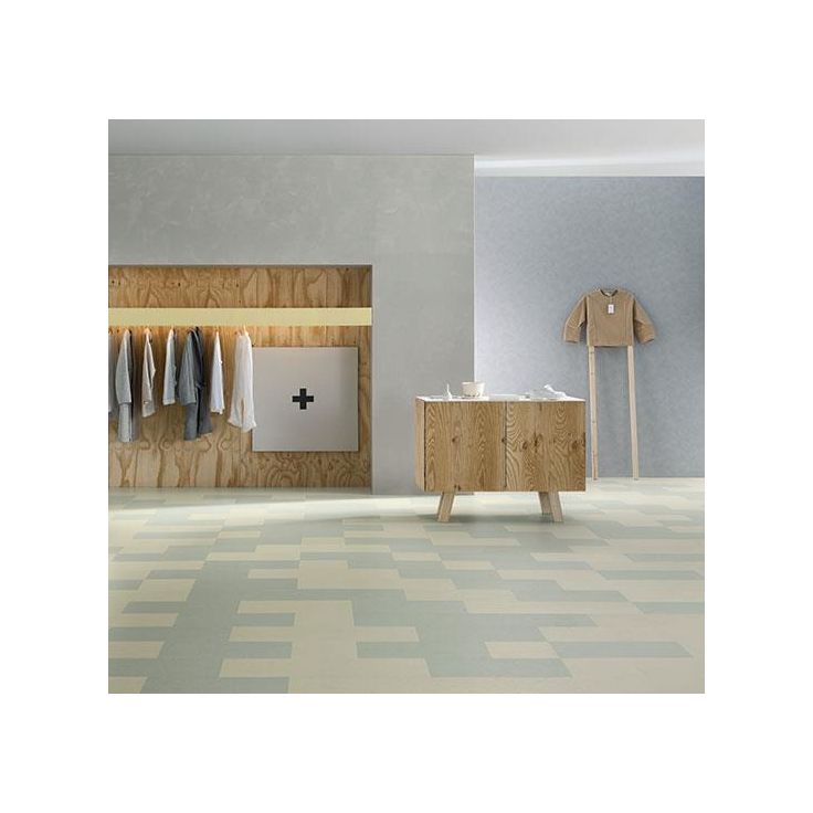 Linoleumilaatta Forbo Marmoleum Click Moon, 30x30cm, harmaanvalkoinen