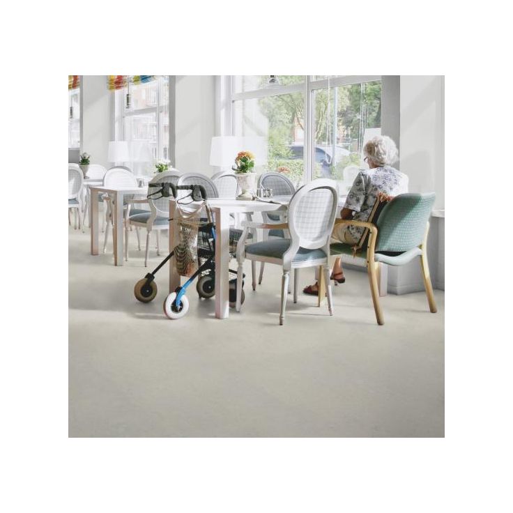 Linoleumilaatta Forbo Marmoleum Click Silver Shadow, 30x30cm, vaalea harmaa