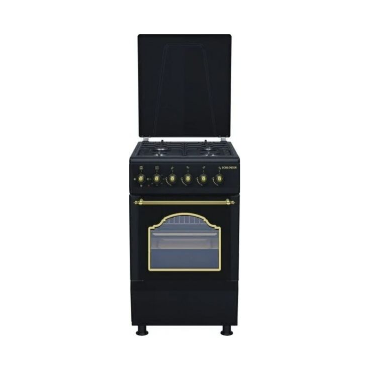 Kaasuliesi Schlosser FS5406MAZDR sähköuunilla, 50cm, musta