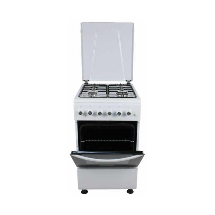 Kaasuliesi Schlosser FS5406MAZW sähköuunilla, 50cm, valkoinen
