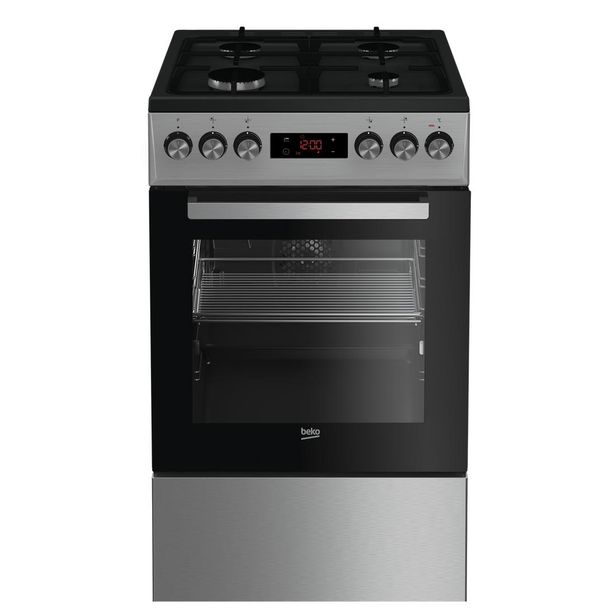 Kaasuliesi sähköuunilla Beko FSM52331DXDT, 50cm, ruostumaton teräs
