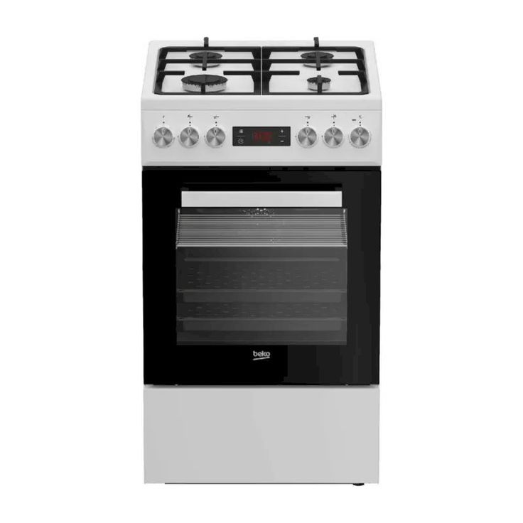 Kaasuliesi sähköuunilla Beko FSM52332DWDT, 50cm, valkoinen