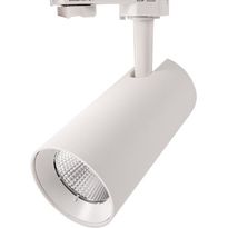 Kiskospotti FTLIGHT, 3-vaihekiskoon, 10W, 670lm, 2700–4000K, 45°, Triac-himmennettävä, valkoinen