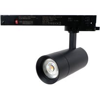 Kiskospotti FTLIGHT, 3-vaihekiskoon, zoomattava 24–60°, 10W/15W/20W, 1560lm, 3000–5000K, CRI&gt;90, Triac-himmennettävä, musta