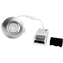 LED-alasvalo FTLIGHT Salla, 6W, 540lm, 2700–4000K, valintakytkimellä, 60°, IP44, himmennettävä, suunnattava