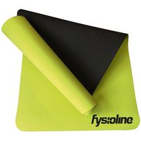 Joogamatto Fysioline, 173x61cm, limenvihreä/musta