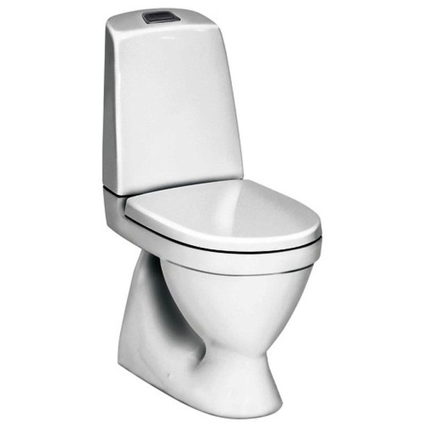WC-istuin Nautic 1500 Hygienic Flush, kaksoishuuhtelu 4/2,5l, S-lukko, avoin huuhtelukaulus, soft closing kansi