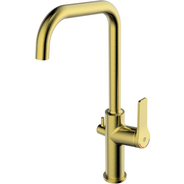 Keittiöhana Gustavsberg Epic, pesukoneliitännällä, harjattu messinki, Verkkokaupan poistotuote