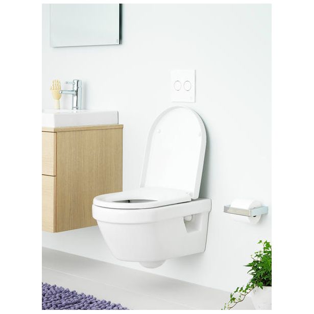 Seinä-WC-paketti Gustavsberg 5G84 Hygienic Flush Triomont- telineellä ja Soft close -kannella