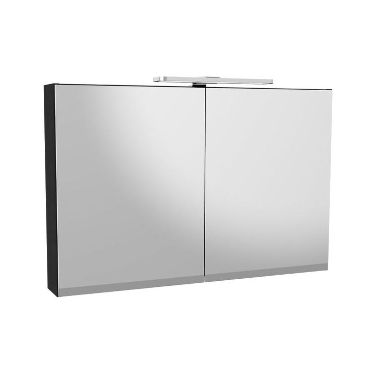 Kaksiovinen Artic LED-peilikaappi, Black Oak, 944x650x132