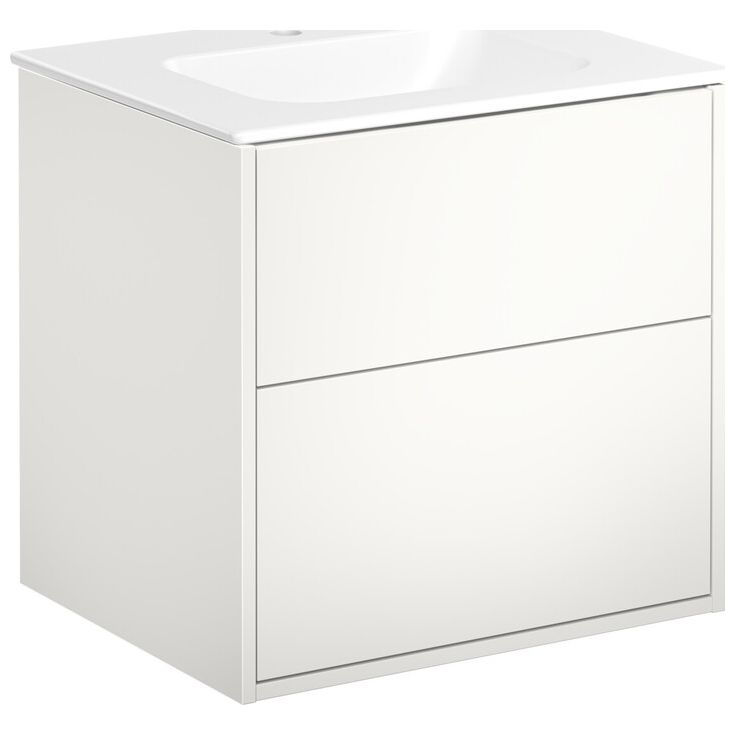 Allaskaappi altaalla Gustavsberg Artic, 60 cm, mattavalkoinen allas, valkoinen