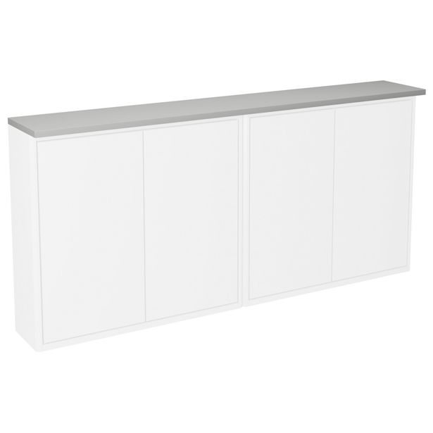 Pöytälevy Gustavsberg Graphic, 1200x200mm, valaistuksella, harmaa