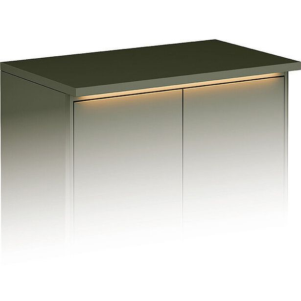 Kylpyhuoneen kaapin pöytälevy Gustavsberg Graphic, 60×36cm, LED-valaistuksella, MDF-levy, vihreä 
