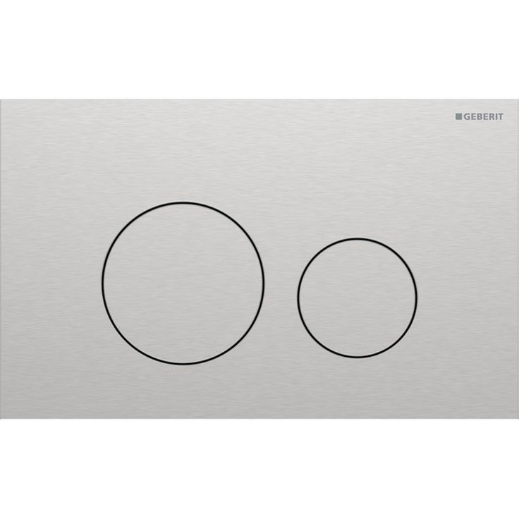 Huuhtelupainike Geberit Sigma40, pyöreä, 2-H, harjattu, easy-to-clean
