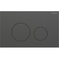 Huuhtelupainike Geberit Sigma40, pyöreä, 2-H, musta kromi/harjattu, easy-to-clean