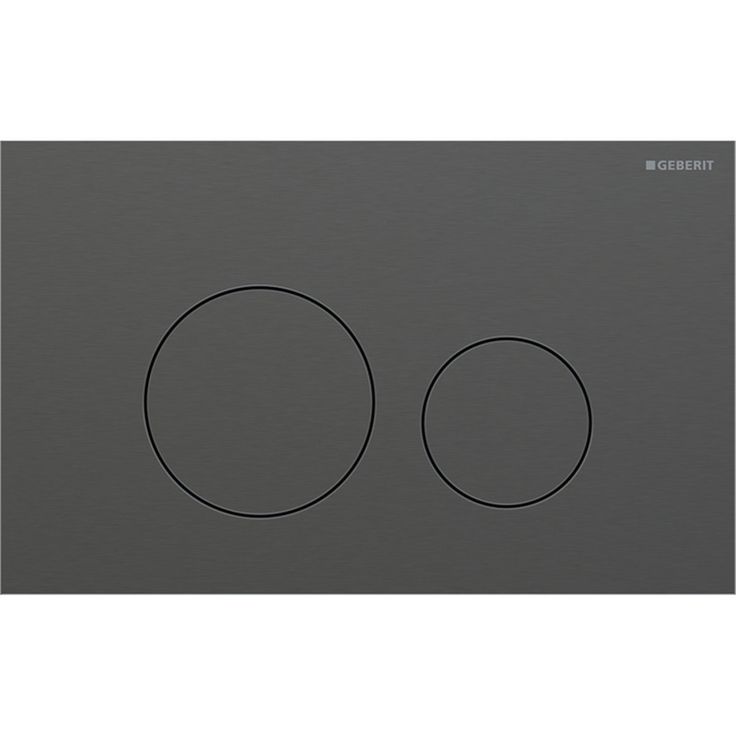 Huuhtelupainike Geberit Sigma40, pyöreä, 2-H, musta kromi / harjattu, easy-to-clean
