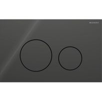 Huuhtelupainike Geberit Sigma40, pyöreä, 2-H, musta/kiiltävä lasi