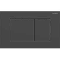 Huuhtelupainike Geberit Sigma40, kulmikas, 2-H, mattamusta/easy-to-clean