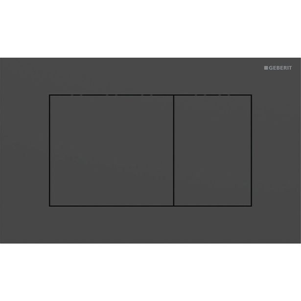 Huuhtelupainike Geberit Sigma40, kulmikas, 2-H, mattamusta / easy-to-clean