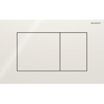 Huuhtelupainike Geberit Sigma40, kulmikas, 2-H, hiekanharmaa/kiiltävä lasi