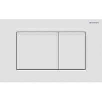 Huuhtelupainike Geberit Sigma40, kulmikas, 2-H, valkoinen matta/easy-to-clean