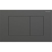 Huuhtelupainike Geberit Sigma40, kulmikas, 2-H, musta kromi/harjattu, easy-to-clean