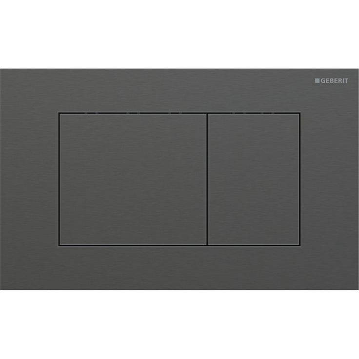 Huuhtelupainike Geberit Sigma40, kulmikas, 2-H, musta kromi / harjattu, easy-to-clean
