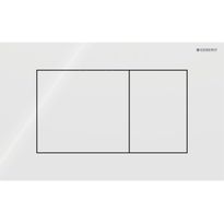 Huuhtelupainike Geberit Sigma40, kulmikas, 2-H, valkoinen/kiiltävä lasi