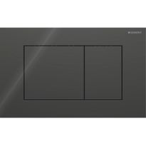 Huuhtelupainike Geberit Sigma40, kulmikas, 2-H, musta/kiiltävä lasi