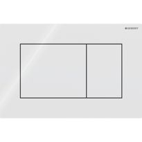 Huuhtelupainike Geberit Sigma01, kulmikas, 2-H, valkoinen/kiiltävä