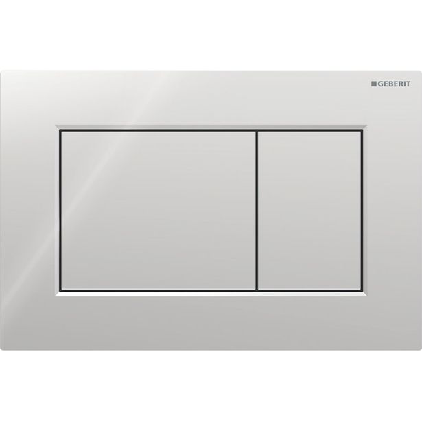 Huuhtelupainike Geberit Sigma01, kulmikas, 2-H, kromi / kiiltävä
