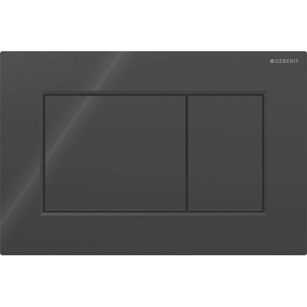 Huuhtelupainike Geberit Sigma01, kulmikas, 2-H, musta / kiiltävä